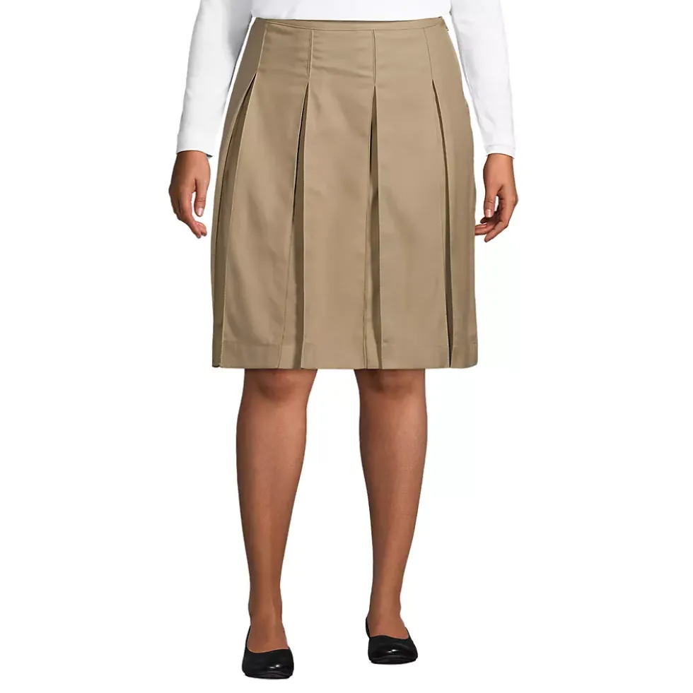School Uniform Girls Box Pleat Skirt Top of Knee