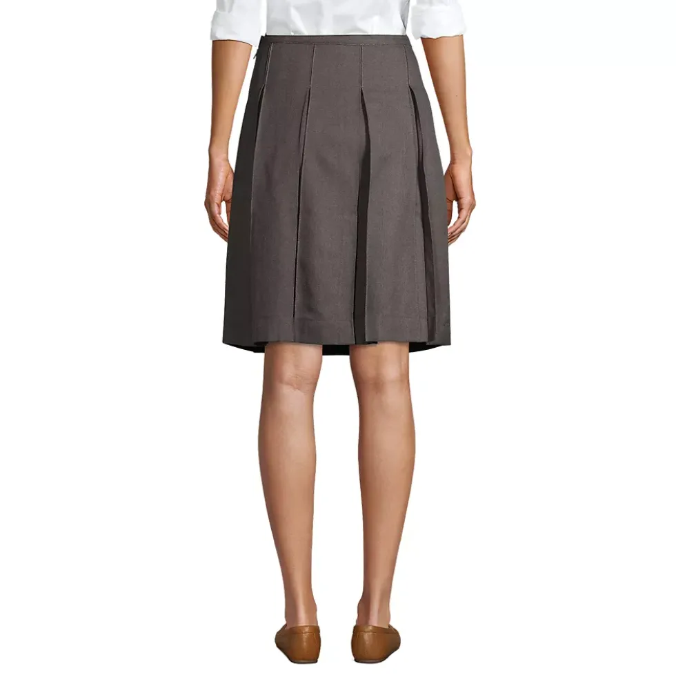School Uniform Girls Box Pleat Skirt Top of Knee