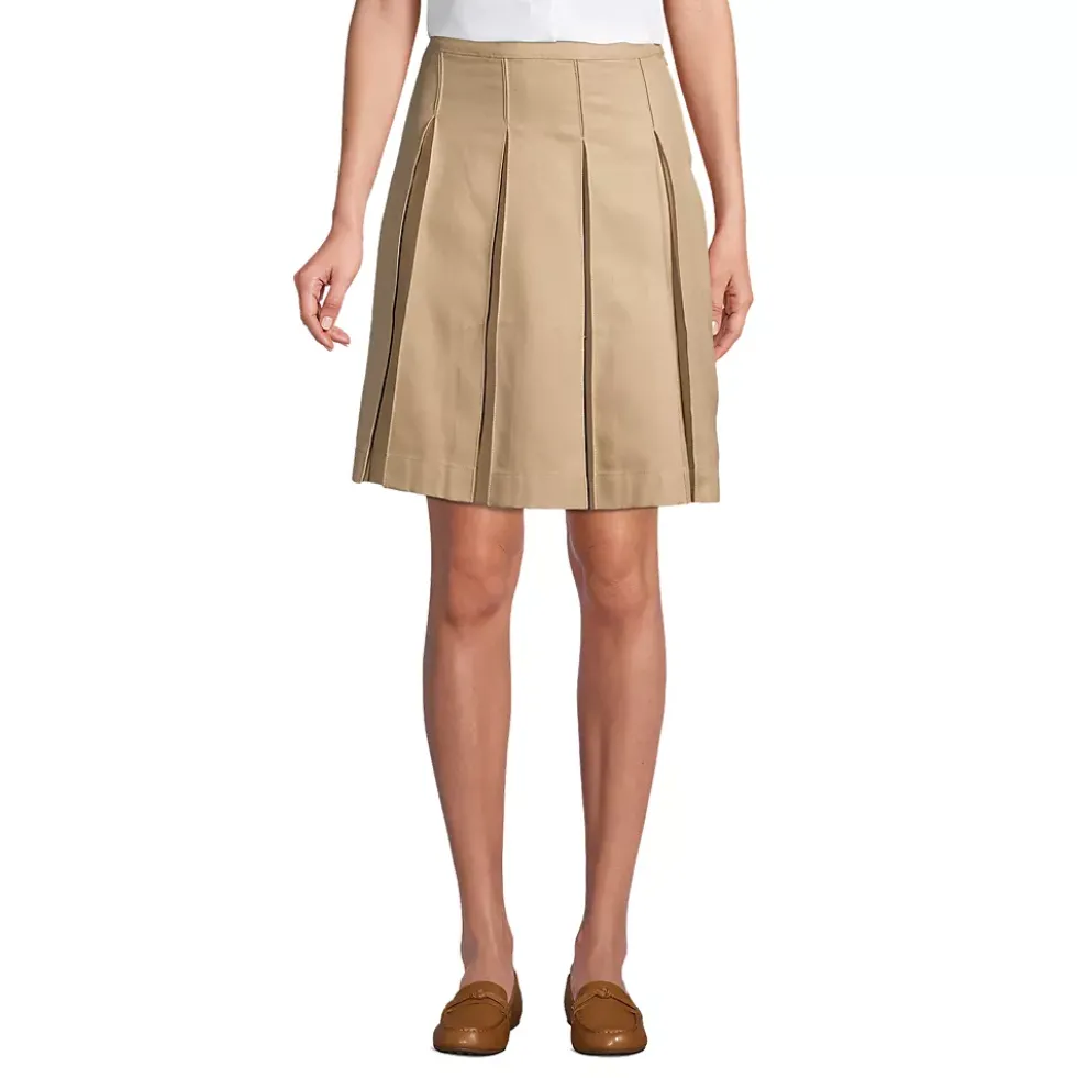 School Uniform Girls Box Pleat Skirt Top of Knee