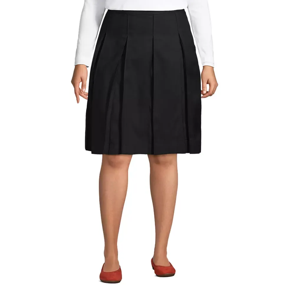 School Uniform Girls Box Pleat Skirt Top of Knee