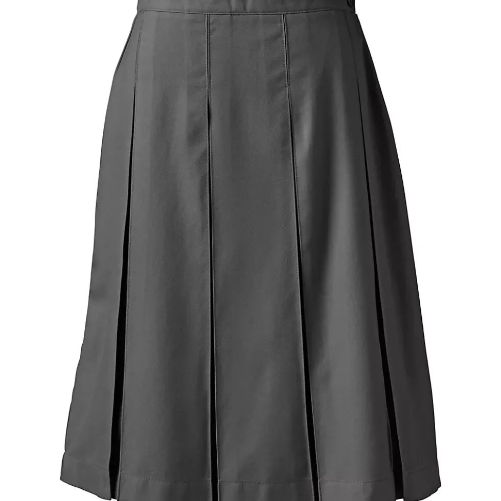School Uniform Girls Box Pleat Skirt Below the Knee