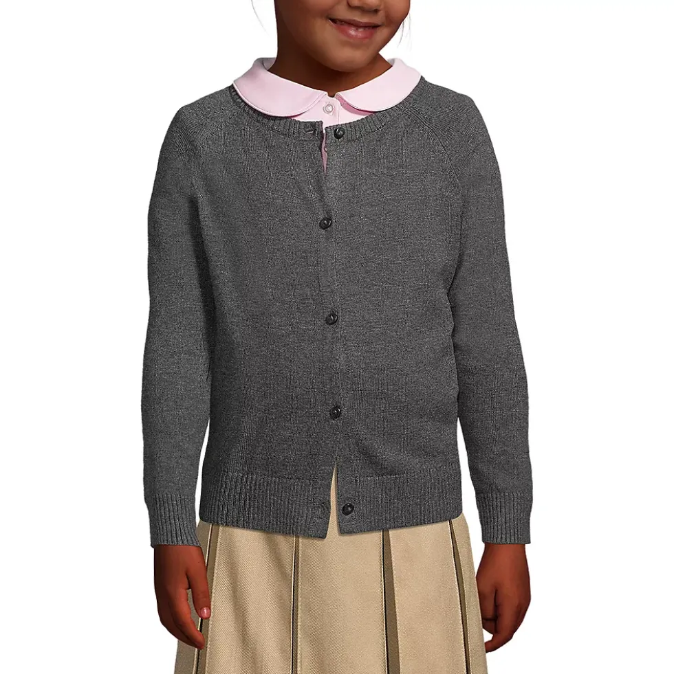 School Uniform Girls Cotton Modal Cardigan Sweater