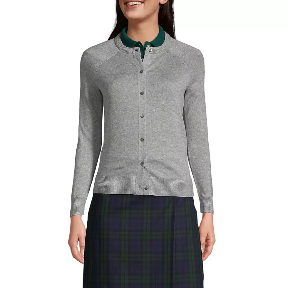 School Uniform Girls Cotton Modal Cardigan Sweater