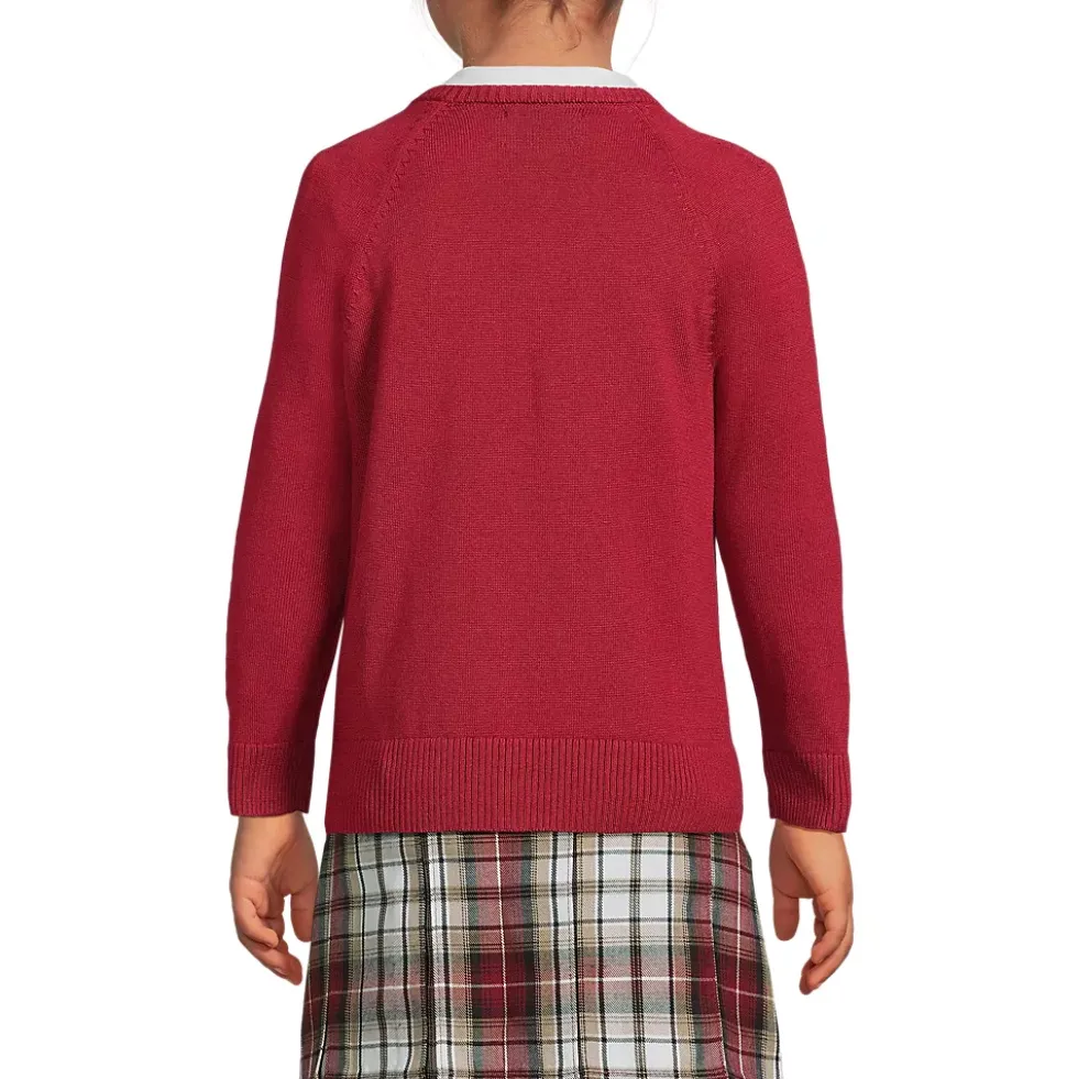 School Uniform Girls Cotton Modal Cardigan Sweater