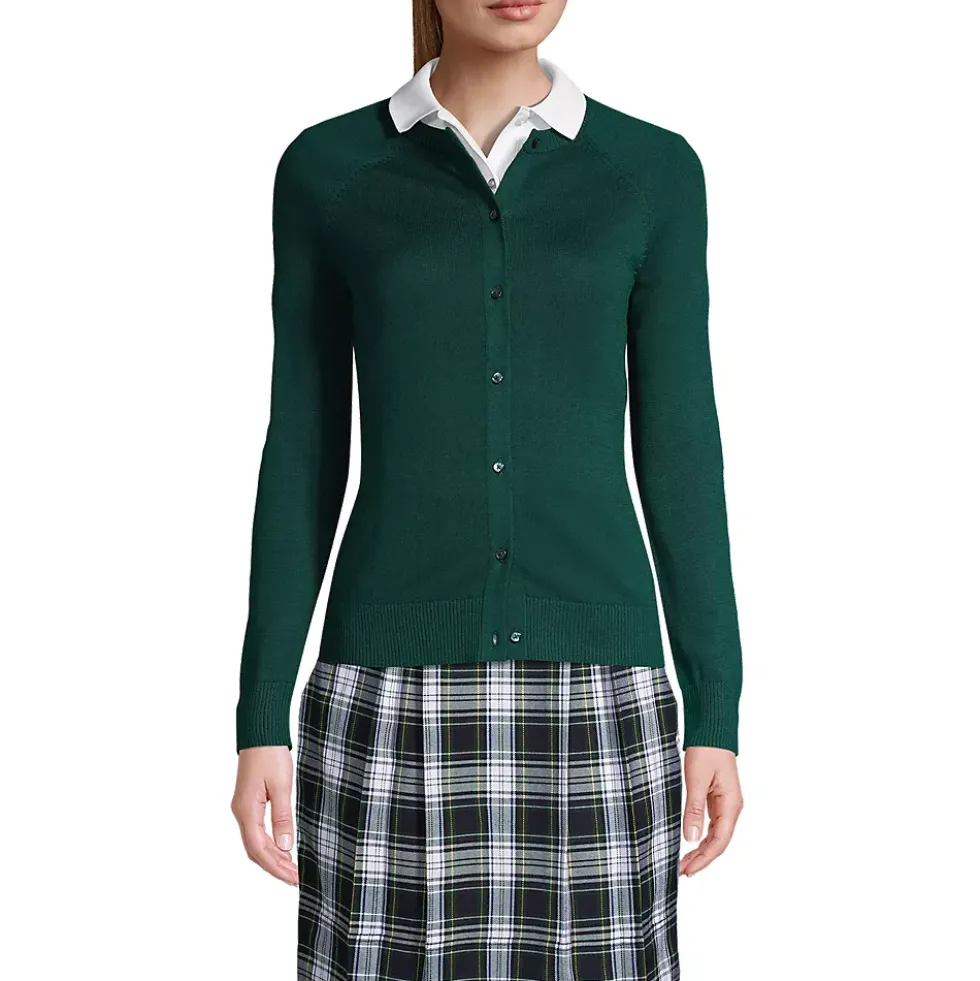 School Uniform Girls Cotton Modal Cardigan Sweater