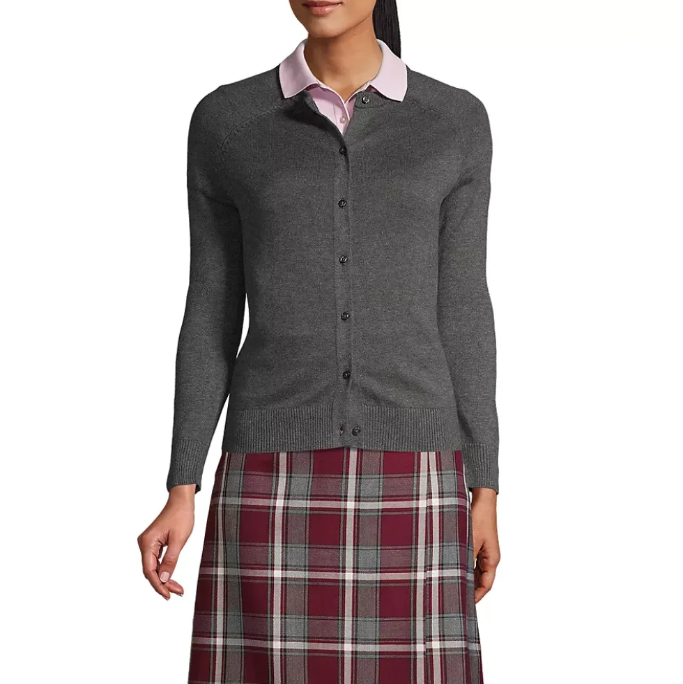 School Uniform Girls Cotton Modal Cardigan Sweater