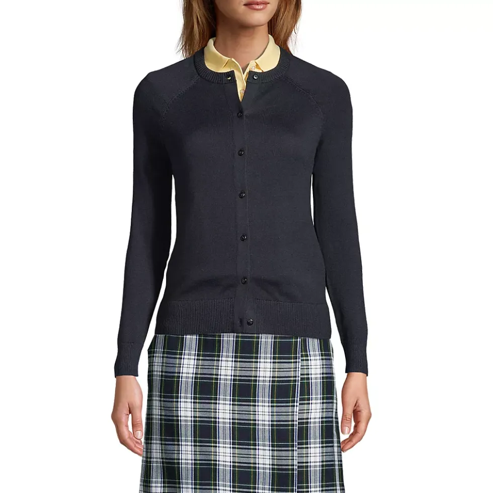 School Uniform Girls Cotton Modal Cardigan Sweater