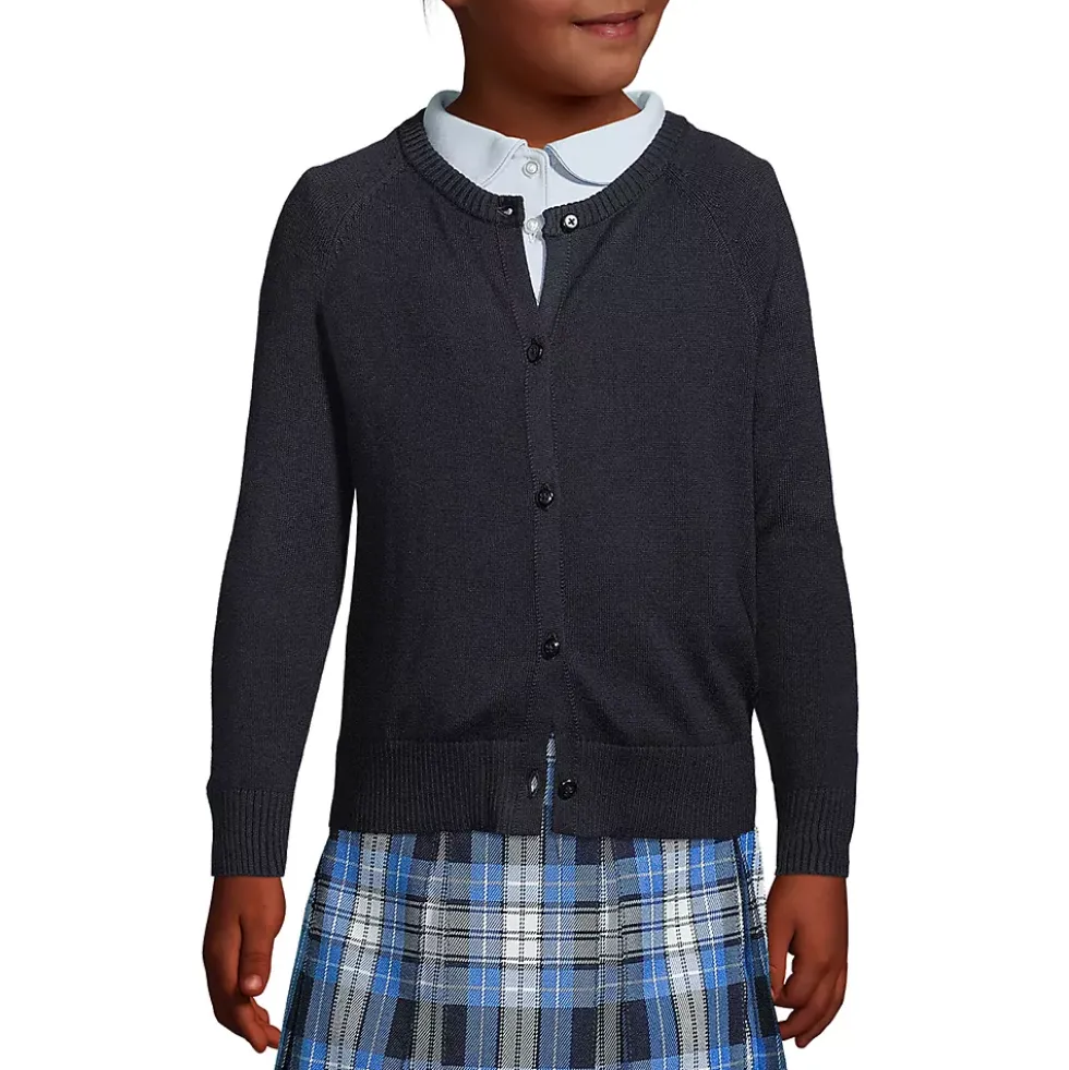 School Uniform Girls Cotton Modal Cardigan Sweater