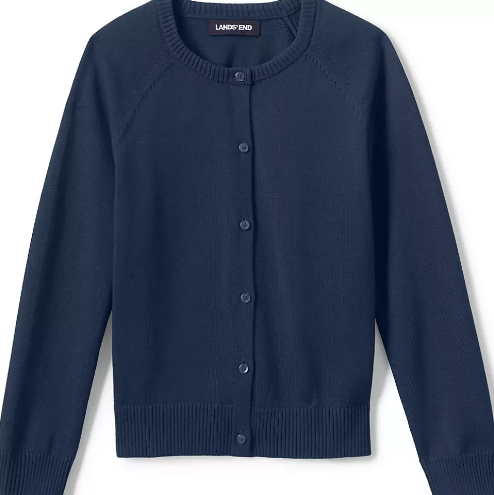 School Uniform Girls Cotton Modal Cardigan Sweater