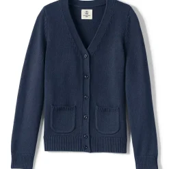 School Uniform Girls Cotton Modal Button Front Cardigan Sweater