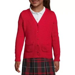 School Uniform Girls Cotton Modal Button Front Cardigan Sweater