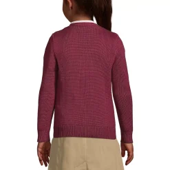 School Uniform Girls Cotton Modal Button Front Cardigan Sweater