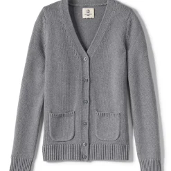 School Uniform Girls Cotton Modal Button Front Cardigan Sweater