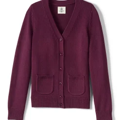School Uniform Girls Cotton Modal Button Front Cardigan Sweater