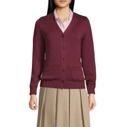 School Uniform Girls Cotton Modal Button Front Cardigan Sweater