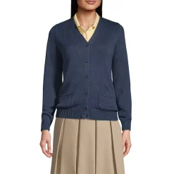 School Uniform Girls Cotton Modal Button Front Cardigan Sweater