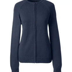 School Uniform Girls Cotton Modal Zip Front Cardigan Sweater