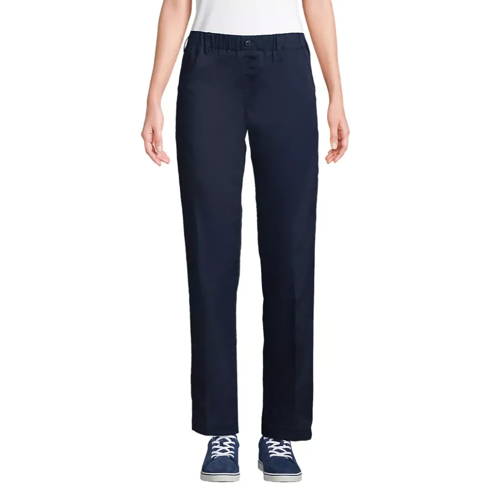 School Uniform Girls Elastic Waist Pull-On Chino Pants