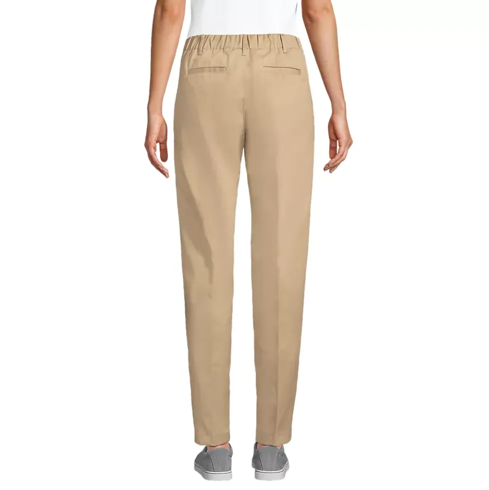 School Uniform Girls Elastic Waist Pull-On Chino Pants
