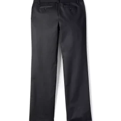 School Uniform Girls Iron Knee Blend Plain Front Chino Pants