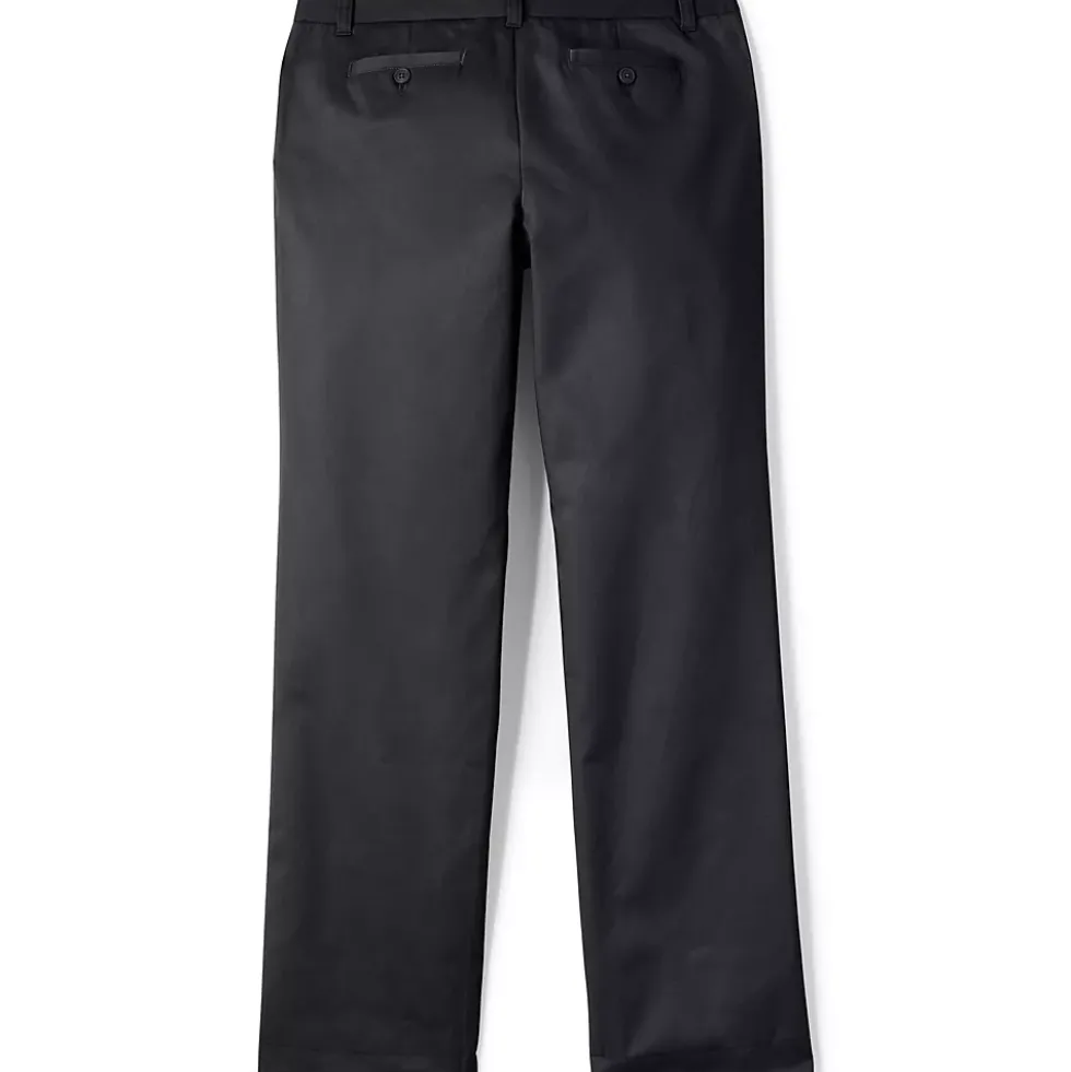 School Uniform Girls Iron Knee Blend Plain Front Chino Pants