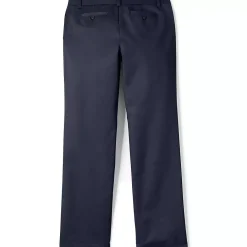 School Uniform Girls Iron Knee Blend Plain Front Chino Pants