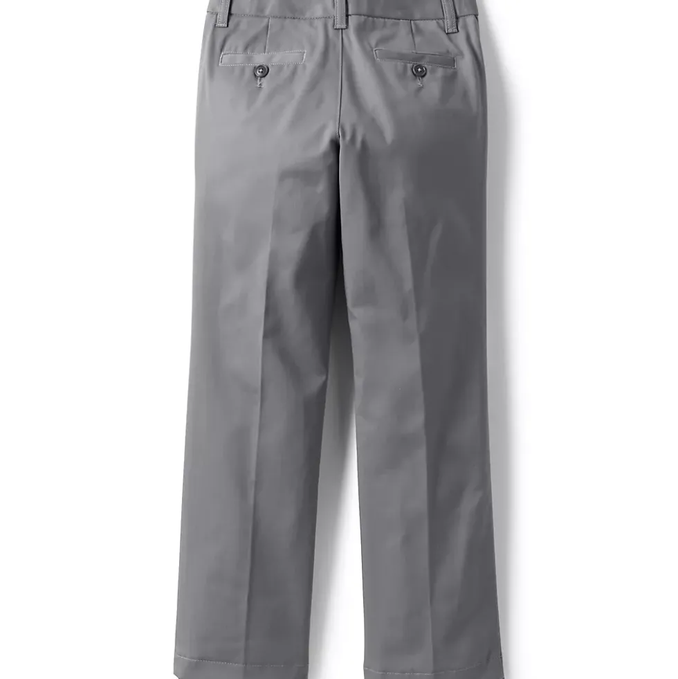 School Uniform Girls Iron Knee Blend Plain Front Chino Pants