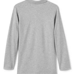 School Uniform Girls Long Sleeve Feminine Fit Interlock Polo Shirt