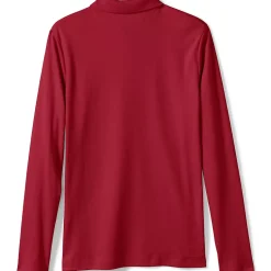 School Uniform Girls Long Sleeve Feminine Fit Interlock Polo Shirt