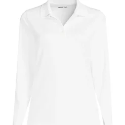 School Uniform Girls Long Sleeve Feminine Fit Rapid Dry Polo Shirt