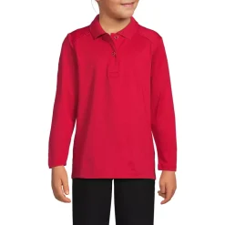 School Uniform Girls Long Sleeve Feminine Fit Rapid Dry Polo Shirt