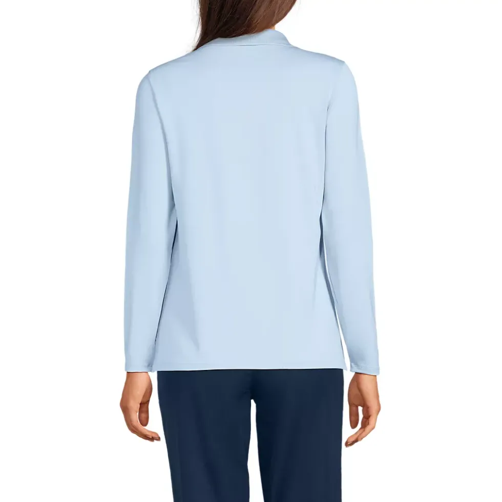School Uniform Girls Long Sleeve Feminine Fit Rapid Dry Polo Shirt