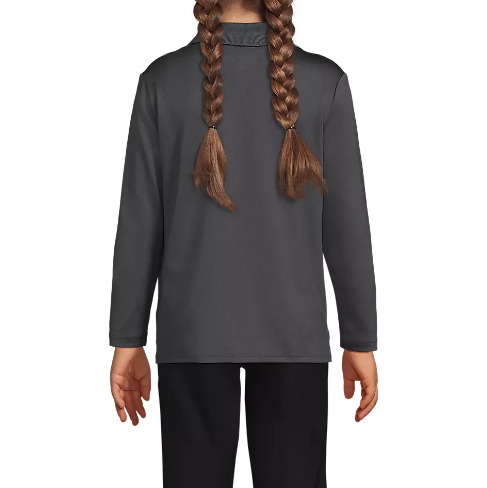 School Uniform Girls Long Sleeve Feminine Fit Rapid Dry Polo Shirt