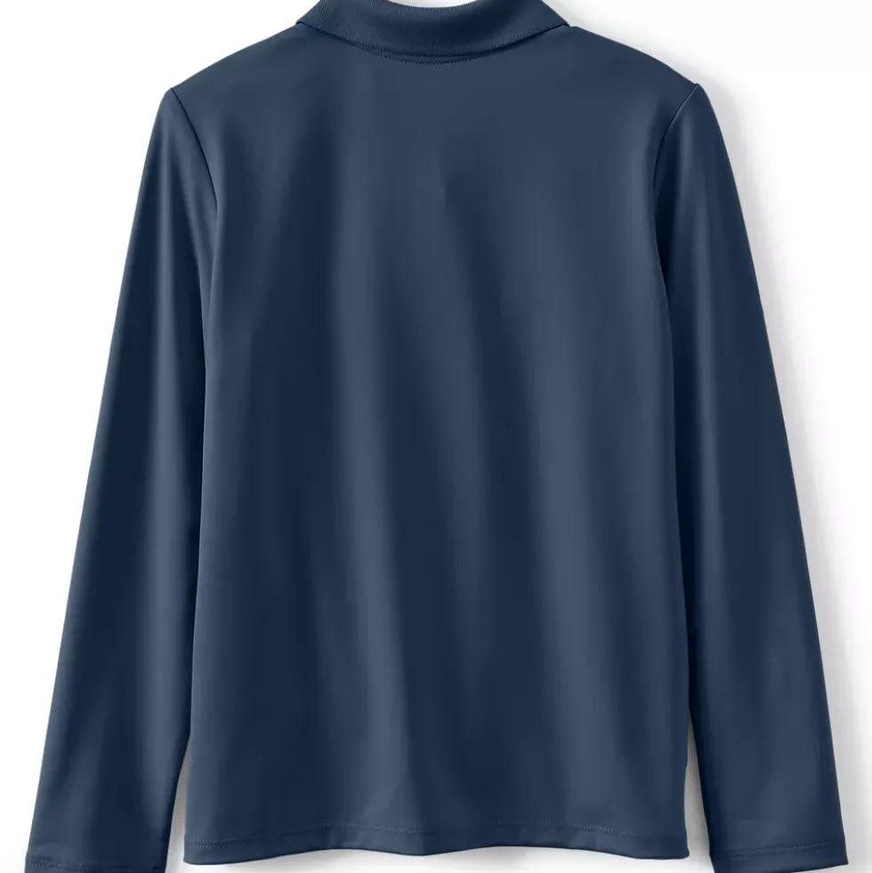 School Uniform Girls Long Sleeve Feminine Fit Rapid Dry Polo Shirt