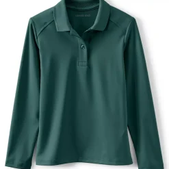 School Uniform Girls Long Sleeve Feminine Fit Rapid Dry Polo Shirt