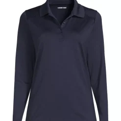 School Uniform Girls Long Sleeve Feminine Fit Rapid Dry Polo Shirt