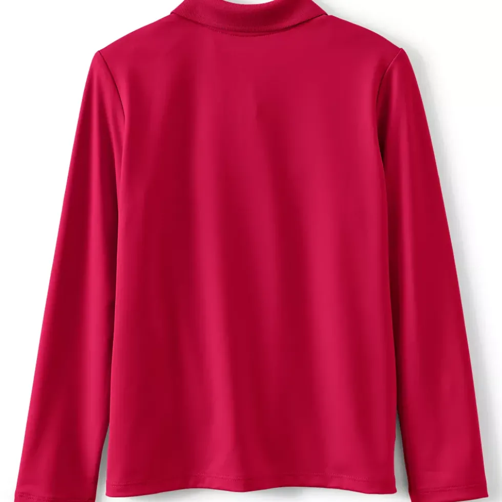 School Uniform Girls Long Sleeve Feminine Fit Rapid Dry Polo Shirt