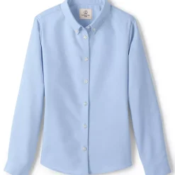 School Uniform Girls Long Sleeve Oxford Dress Shirt
