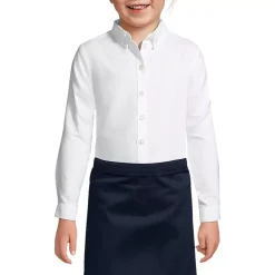 School Uniform Girls Long Sleeve Oxford Dress Shirt