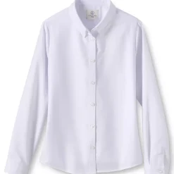 School Uniform Girls Long Sleeve Oxford Dress Shirt