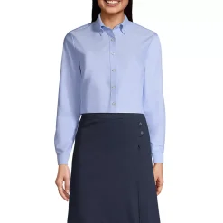 School Uniform Girls Long Sleeve Oxford Dress Shirt