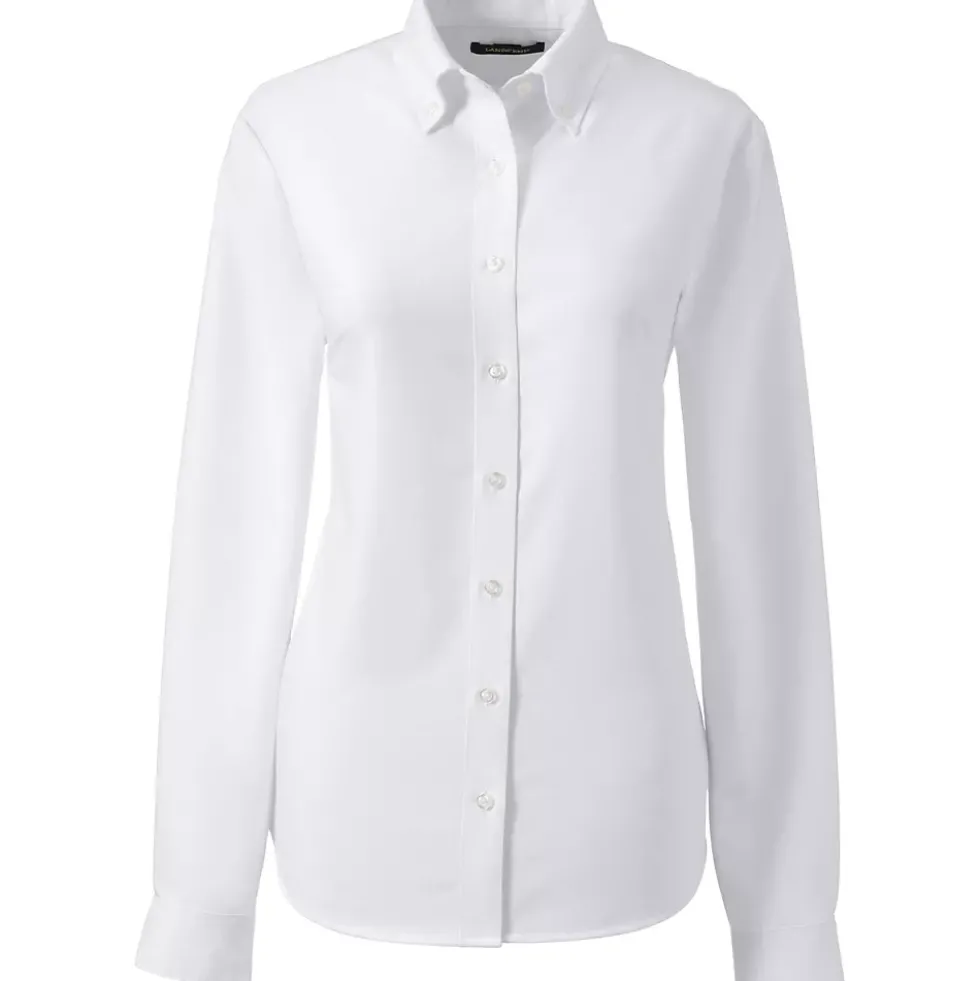 School Uniform Girls Long Sleeve Oxford Dress Shirt
