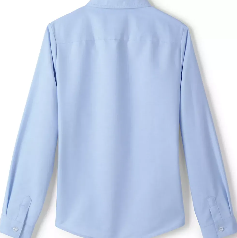 School Uniform Girls Long Sleeve Oxford Dress Shirt