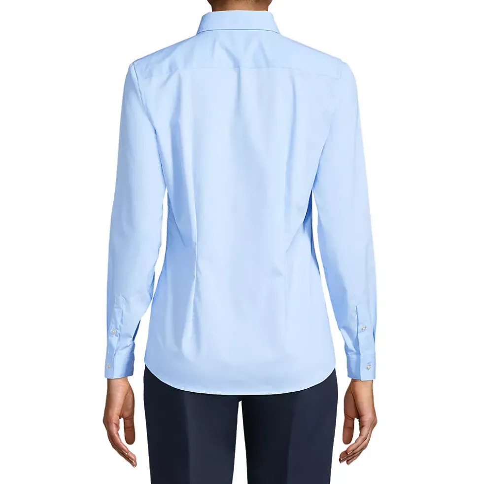 School Uniform Girls No Gape Long Sleeve Stretch Shirt