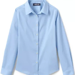 School Uniform Girls No Gape Long Sleeve Stretch Shirt