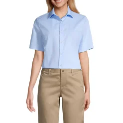 School Uniform Girls No Gape Short Sleeve Stretch Shirt
