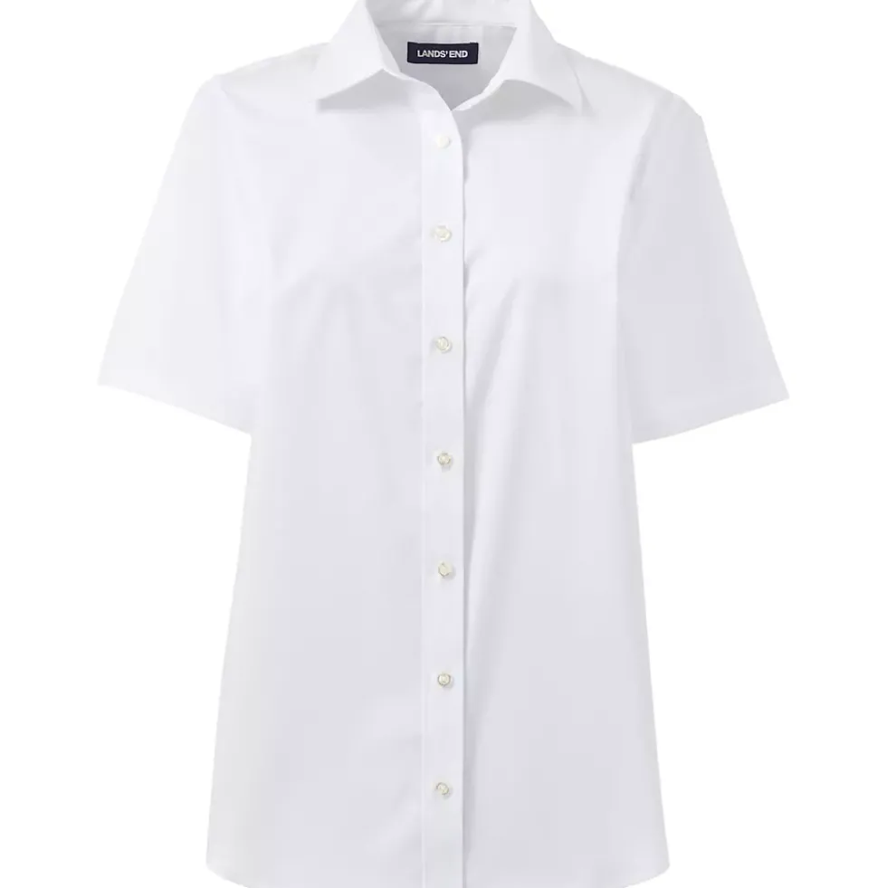 School Uniform Girls No Gape Short Sleeve Stretch Shirt