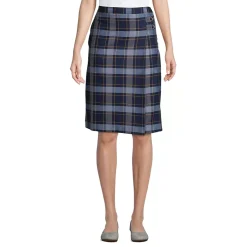 School Uniform Girls Plaid A-line Skirt Below the Knee