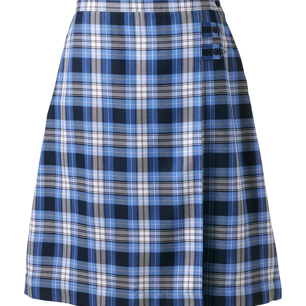 School Uniform Girls Plaid A-line Skirt Below the Knee