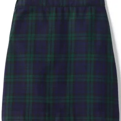 School Uniform Girls Plaid A-line Skirt Below the Knee